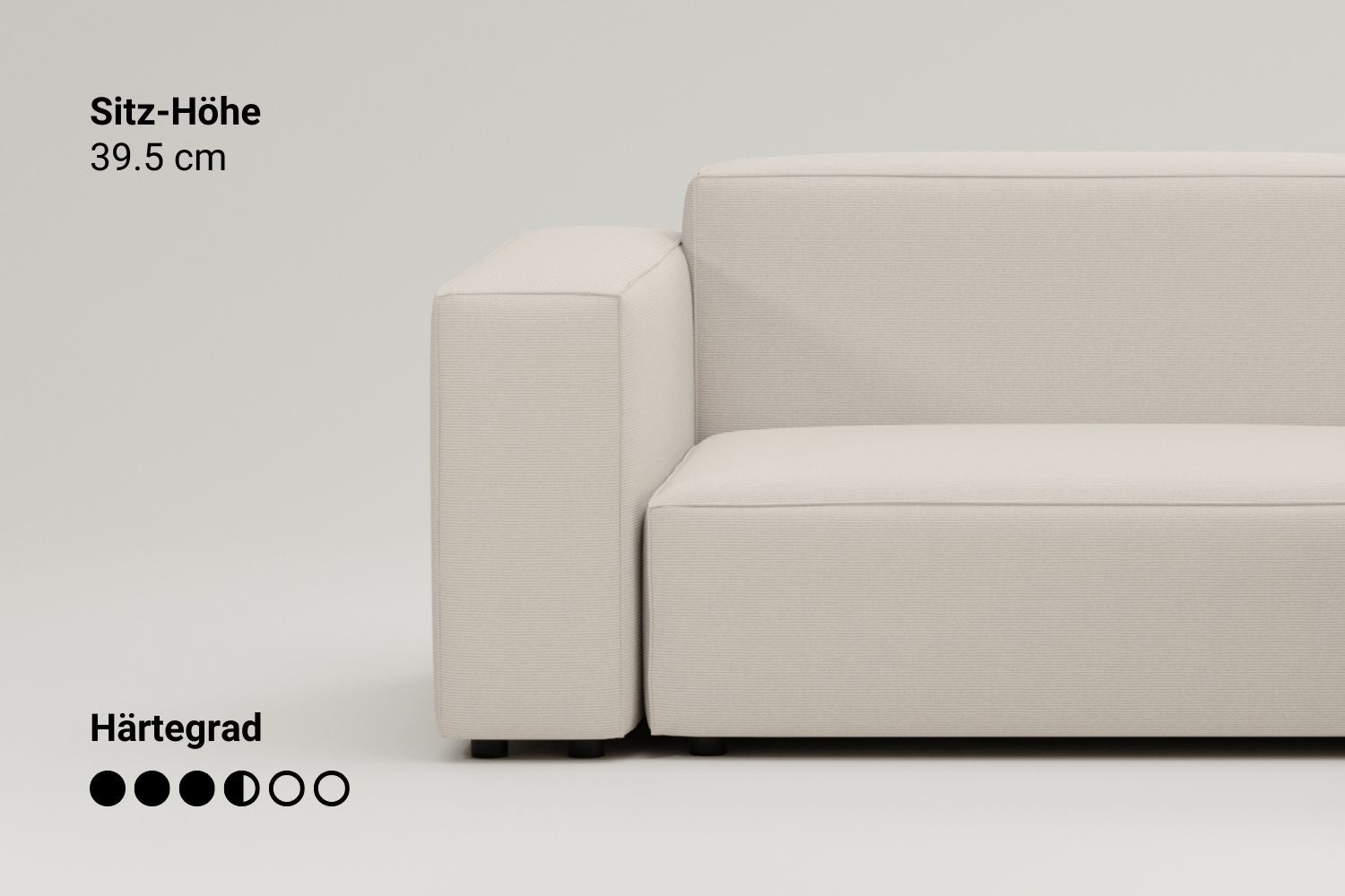 Stoffen bekleding - Modulaire bank Harvey 4-zits