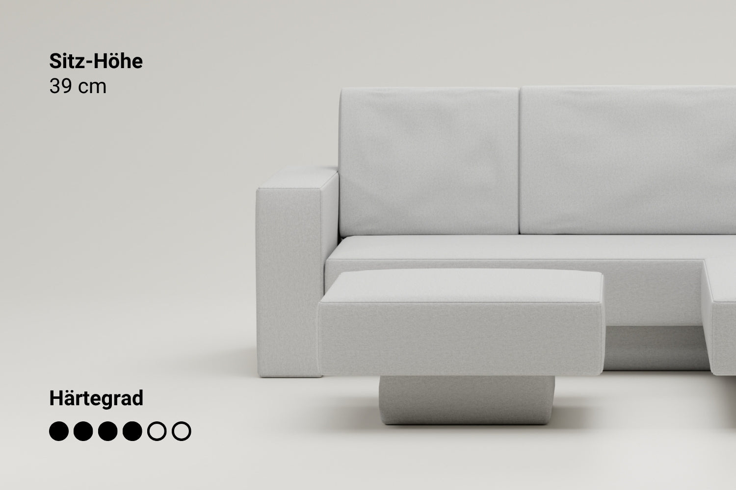Modulares Sofa Jessica mit Schlaffunktion - Stoff Nova