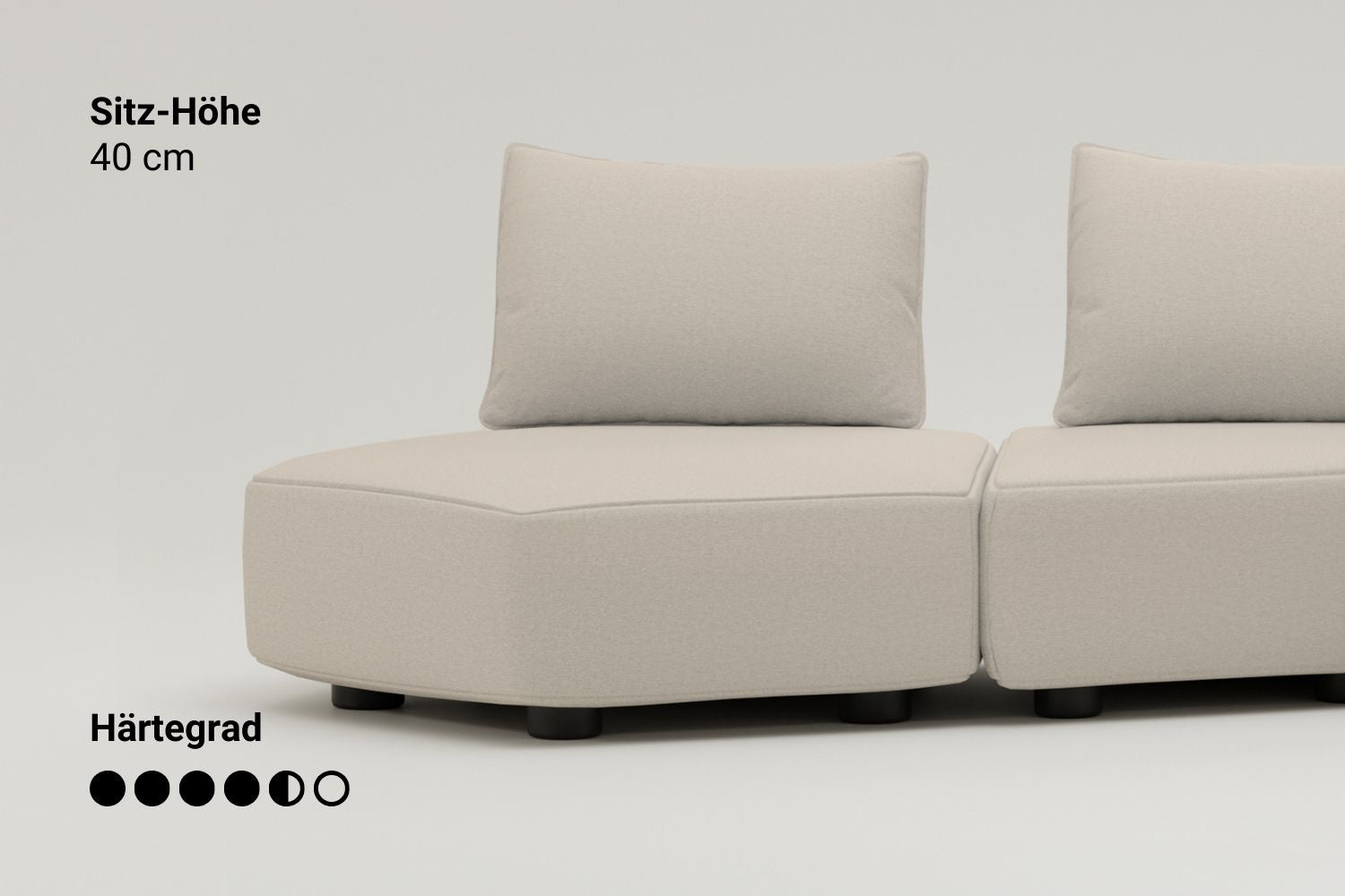 Modulares Sofa Katrina mit Schlaffunktion - Stoff Nova