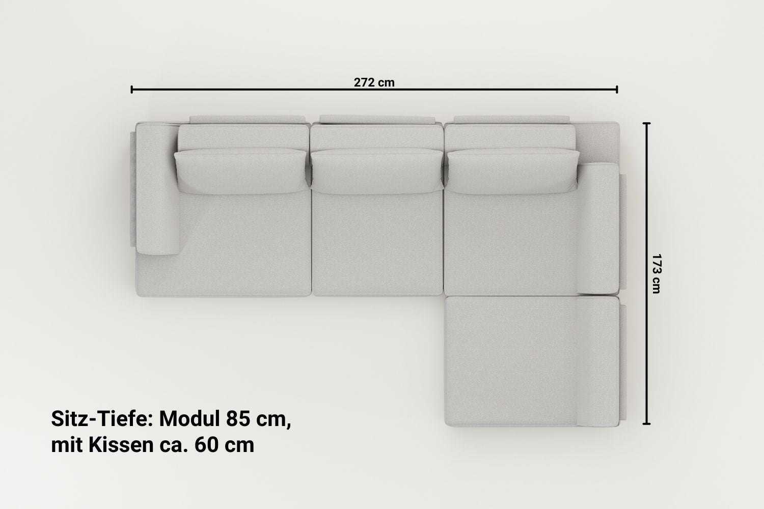 Outlet - Modulares Sofa Louis 4-Sitzer mit Schlaffunktion - Showroom Dresden