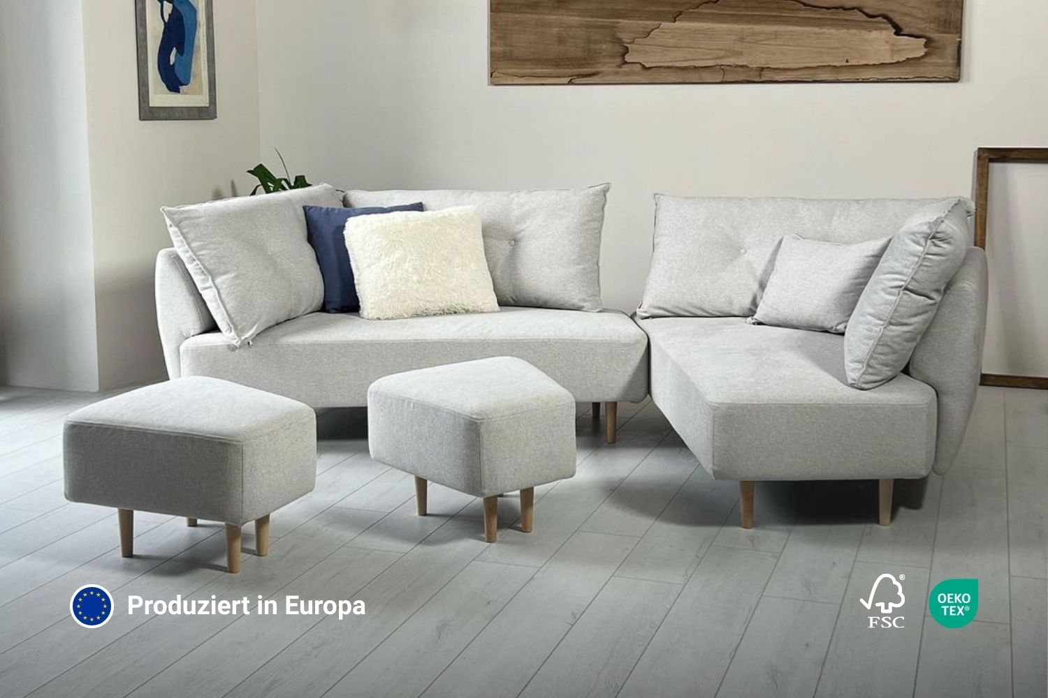 Modulares Sofa Mike mit Schlaffunktion - Stoff Nova