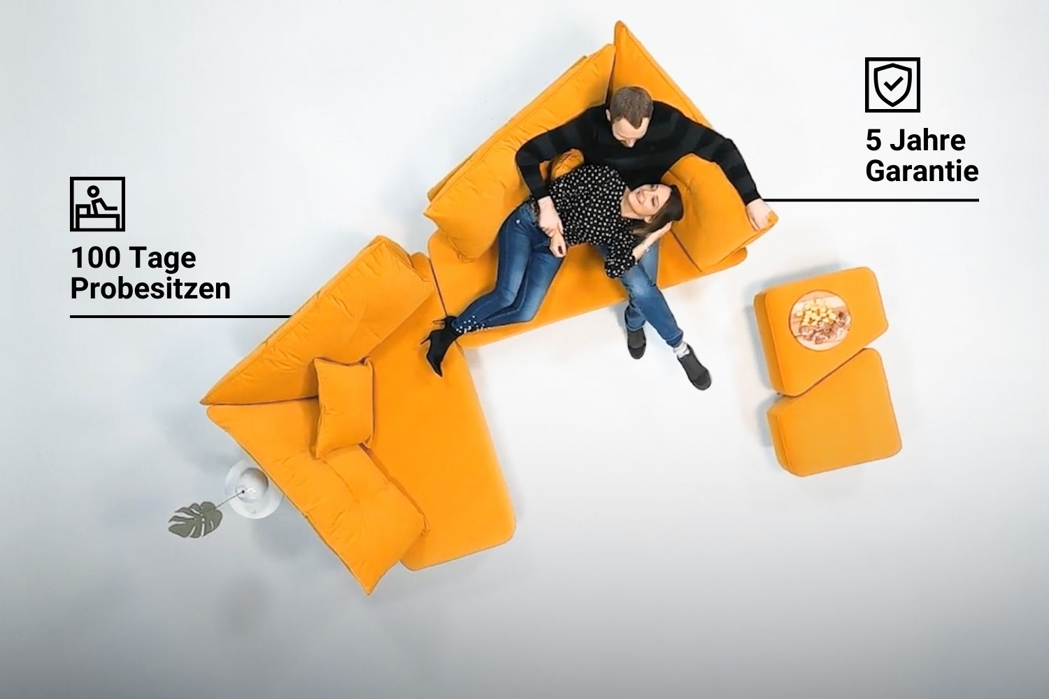 Modulares Sofa Mike mit Schlaffunktion - Stoff Nova