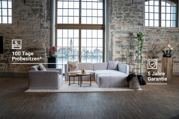 Stoffen bekleding - Modulaire hoekbank Paula 3-zits