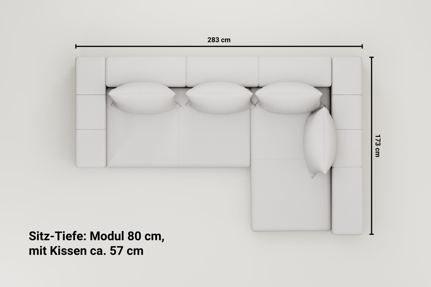 Modulares Sofa Amelie mit Schlaffunktion