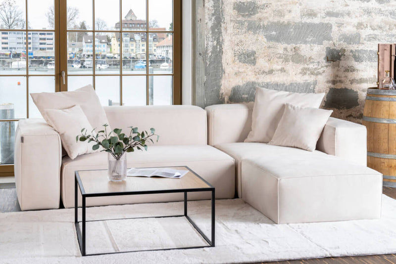 Modulares Sofa Harvey L mit Schlaffunktion