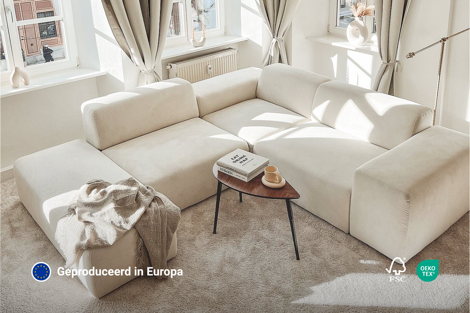 Modulaire bank Nina 2-zits met slaapfunctie