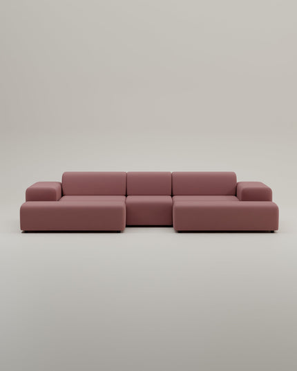 Modular Sofa Nina in U-shape / living landscape with sleeping function
