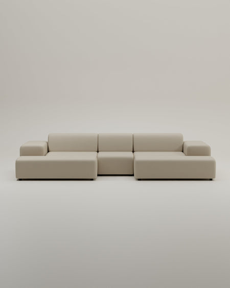 Modulaire Bank Nina U-Vorm Woonlandschap met slaapfunctie