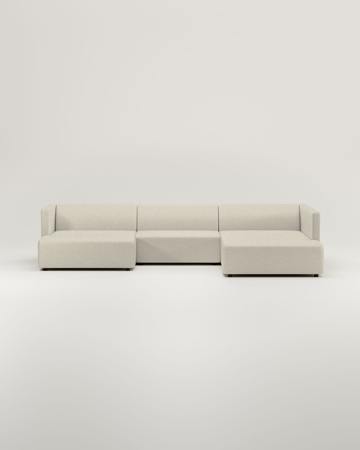 Stoffen bekleding - Modulaire bank Paula U-vorm / woongedeelte