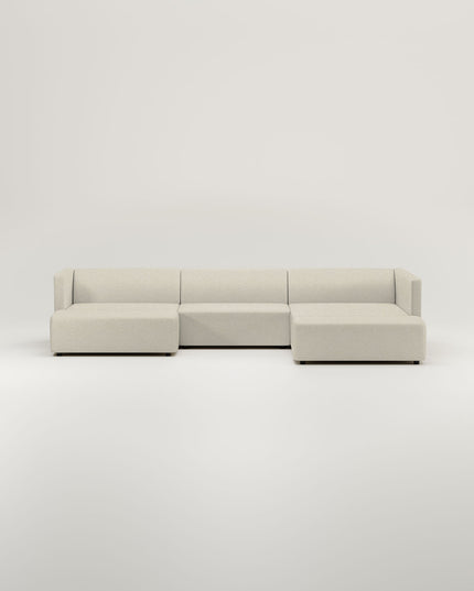 Stoffen bekleding - Modulaire bank Paula U-vorm / woongedeelte