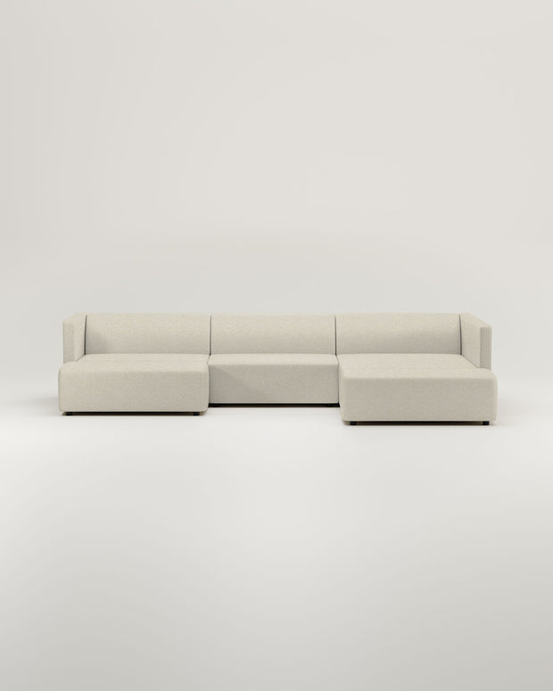 Stoffen bekleding - Modulaire bank Paula U-vorm / woongedeelte