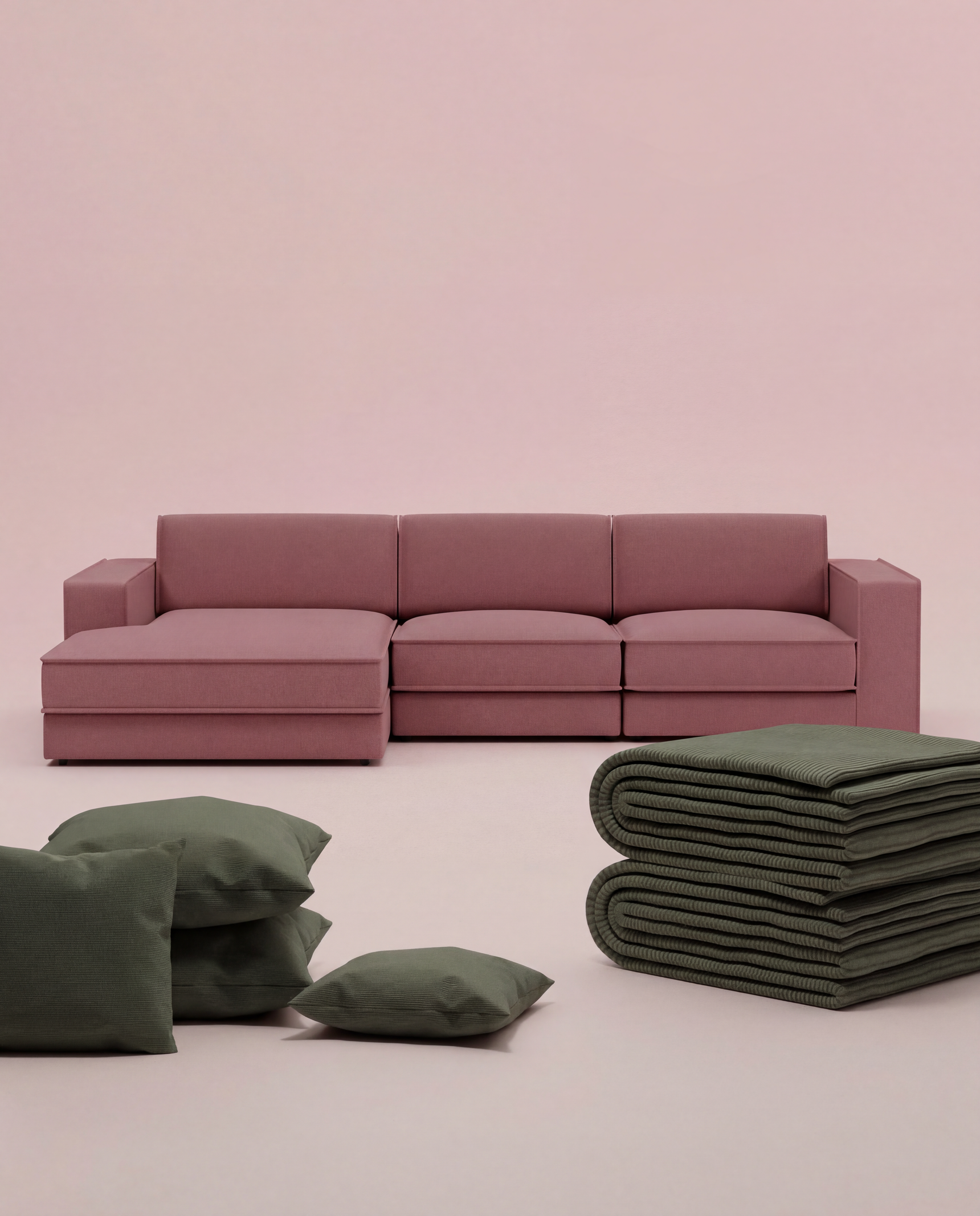 3 in 1 Set Modulaire bank Terra L 4-zits met slaapfunctie