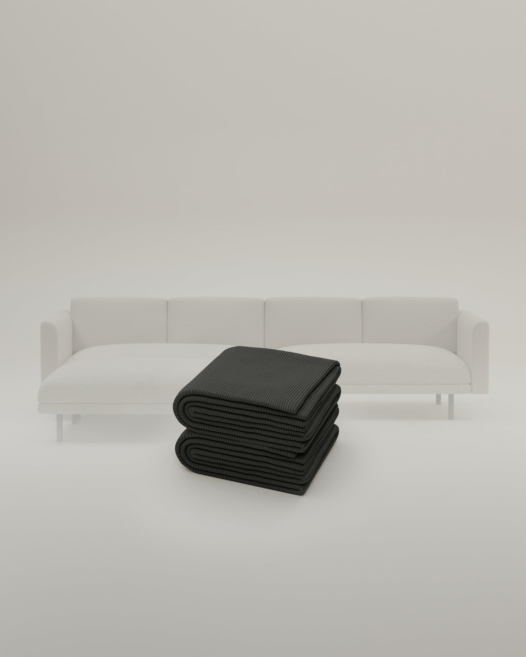 Stoffen bekleding - Modulaire bank Aera 3-zits met voetenbank