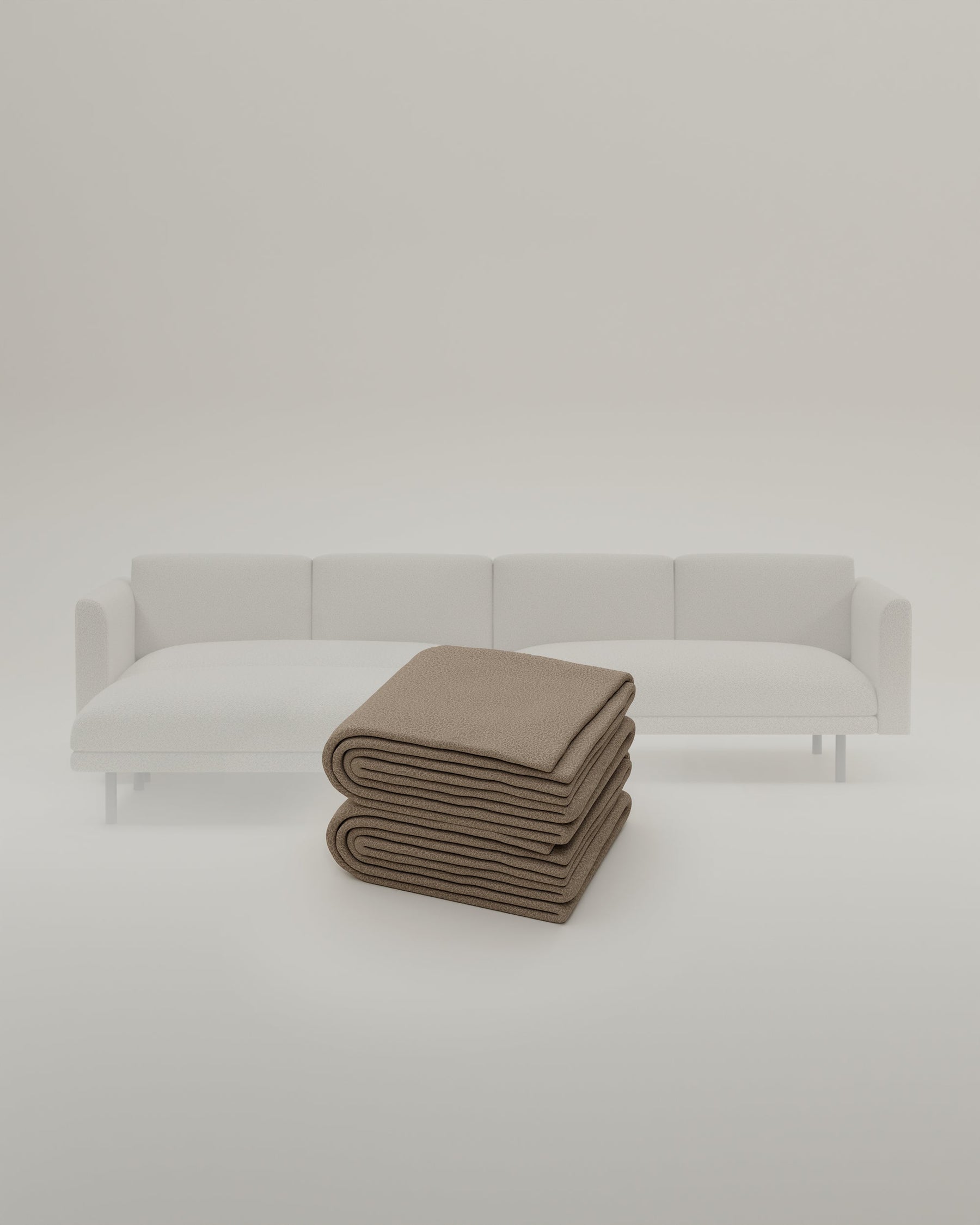 Stoffen bekleding - Modulaire bank Aera 3-zits met voetenbank