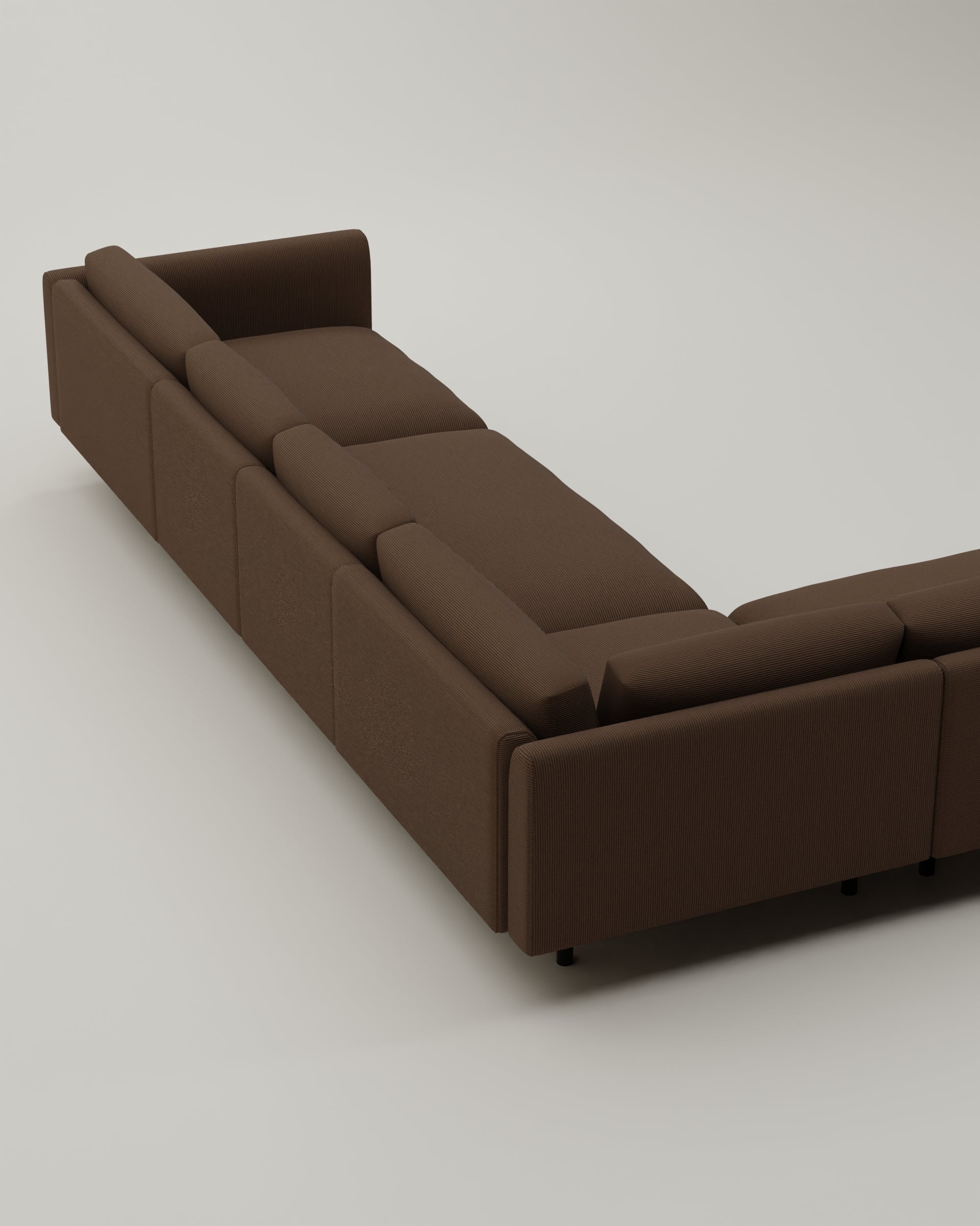 Brown-Cord / Metalen poot 18cm image 1