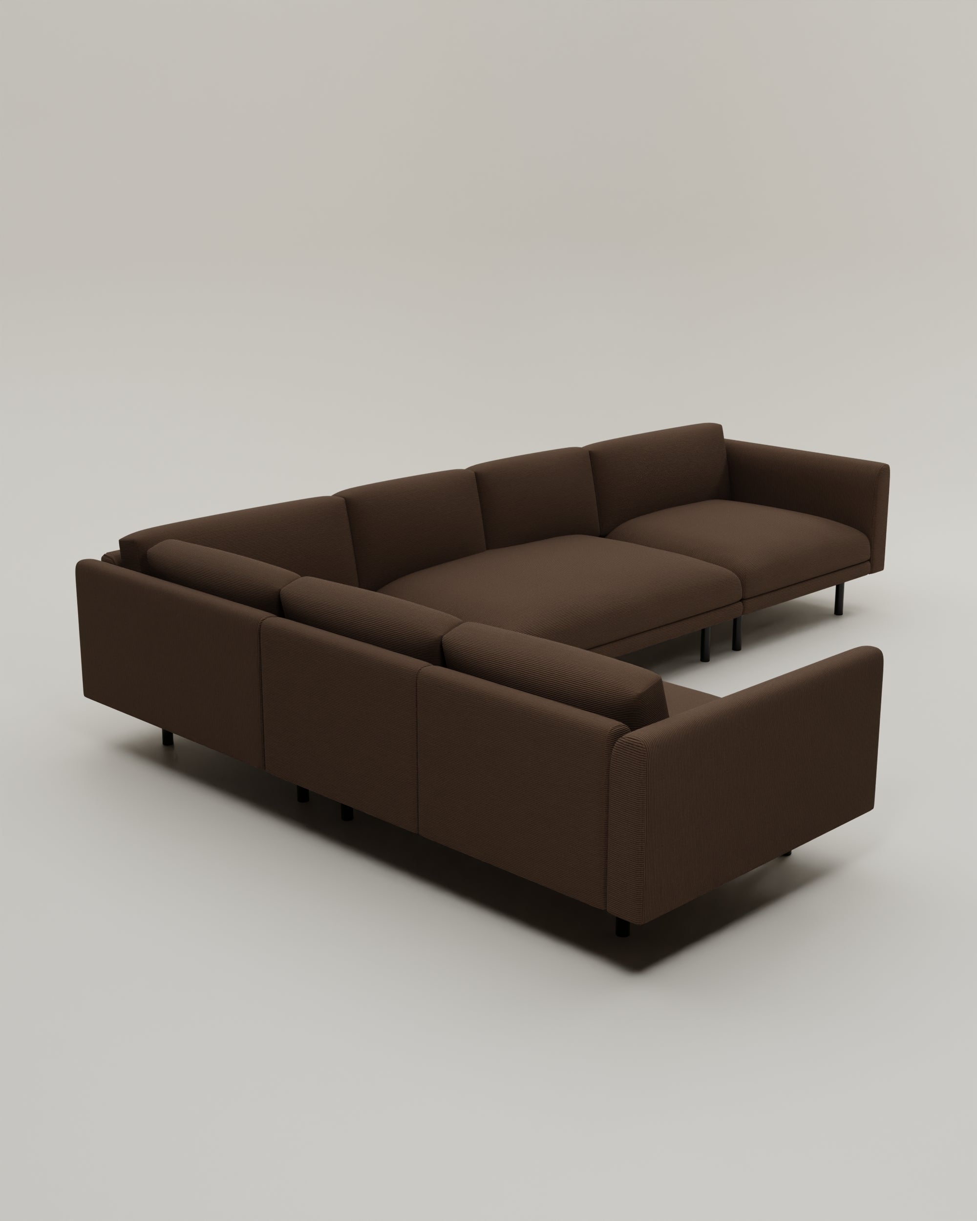 Brown-Cord / Metalen poot 18cm image 4