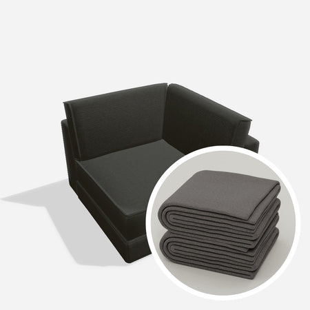 Stoffbezug - Terra eckelement RE 105 – Cord / Anthrazit