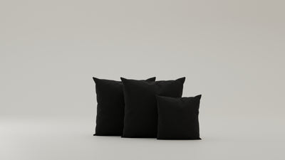 Black-Velour / 2x50x50cm / 35x35cm