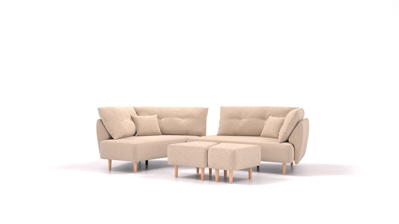 Modulares Sofa Mike mit Schlaffunktion - Stoff Nova