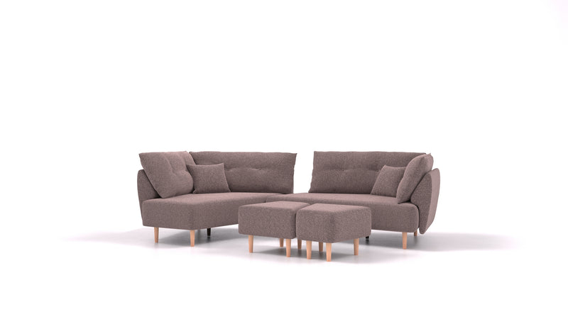 Modulares Sofa Mike mit Schlaffunktion - Stoff Nova