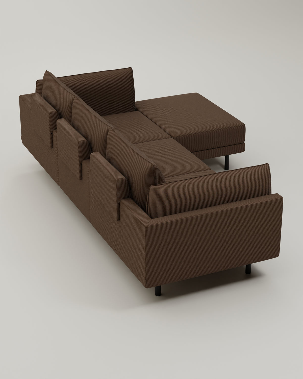 Brown-Cord / Metalen poot 18cm image 1