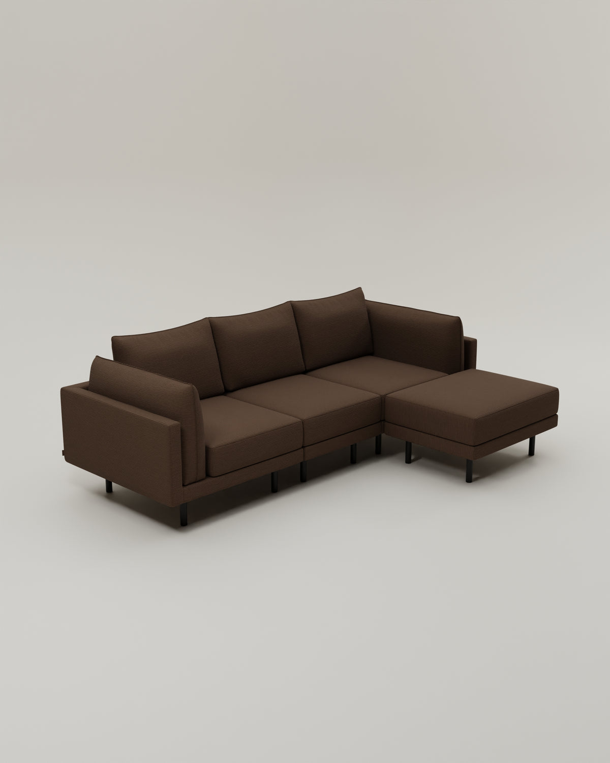 Brown-Cord / Metalen poot 18cm image 4
