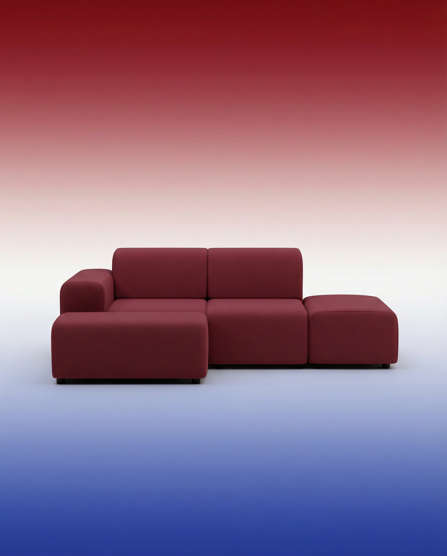 Nederlands Modulaire hoekbank Nina 4-zits met slaapfunctie