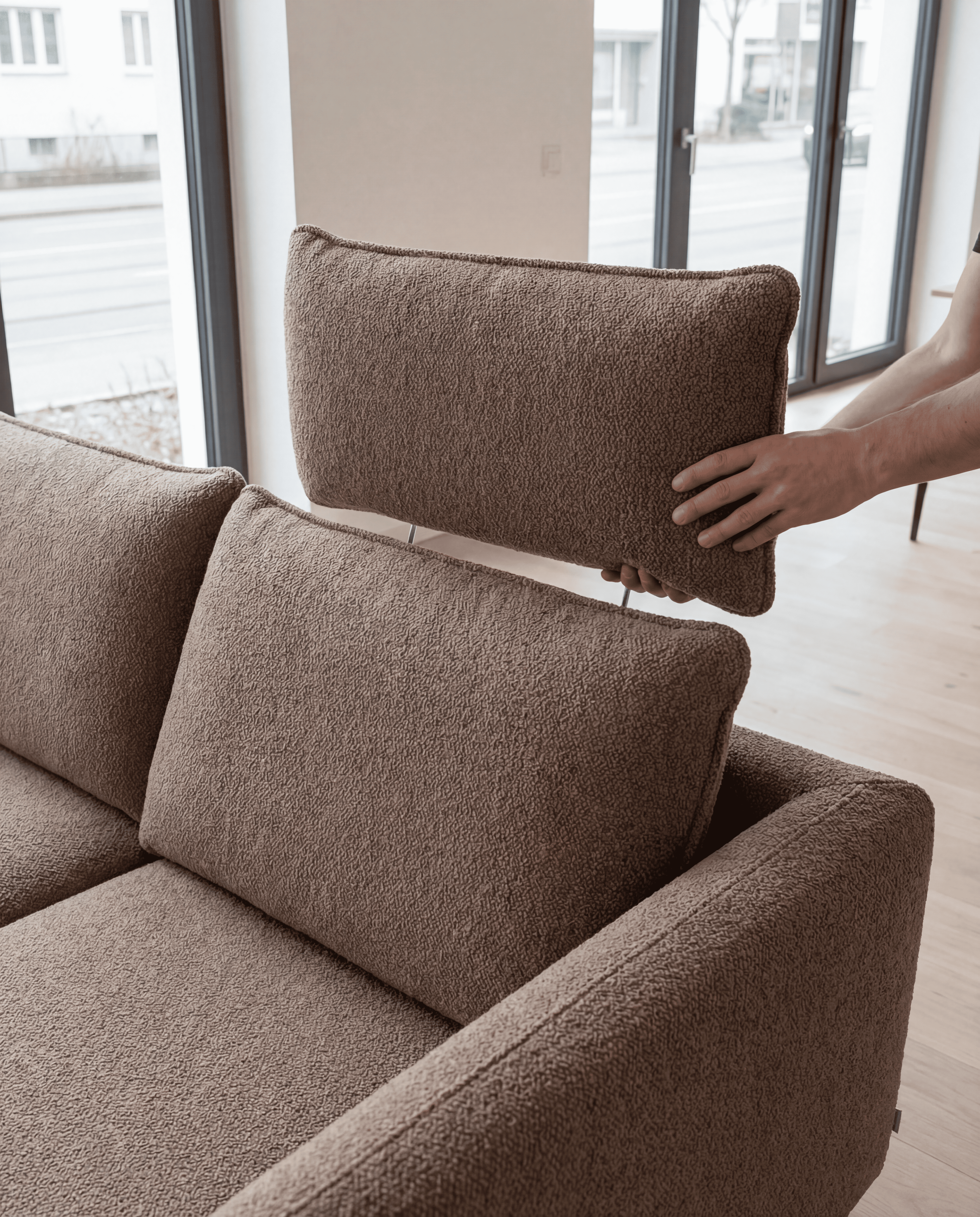 Stoffen bekleding - Hoofdsteun met naad