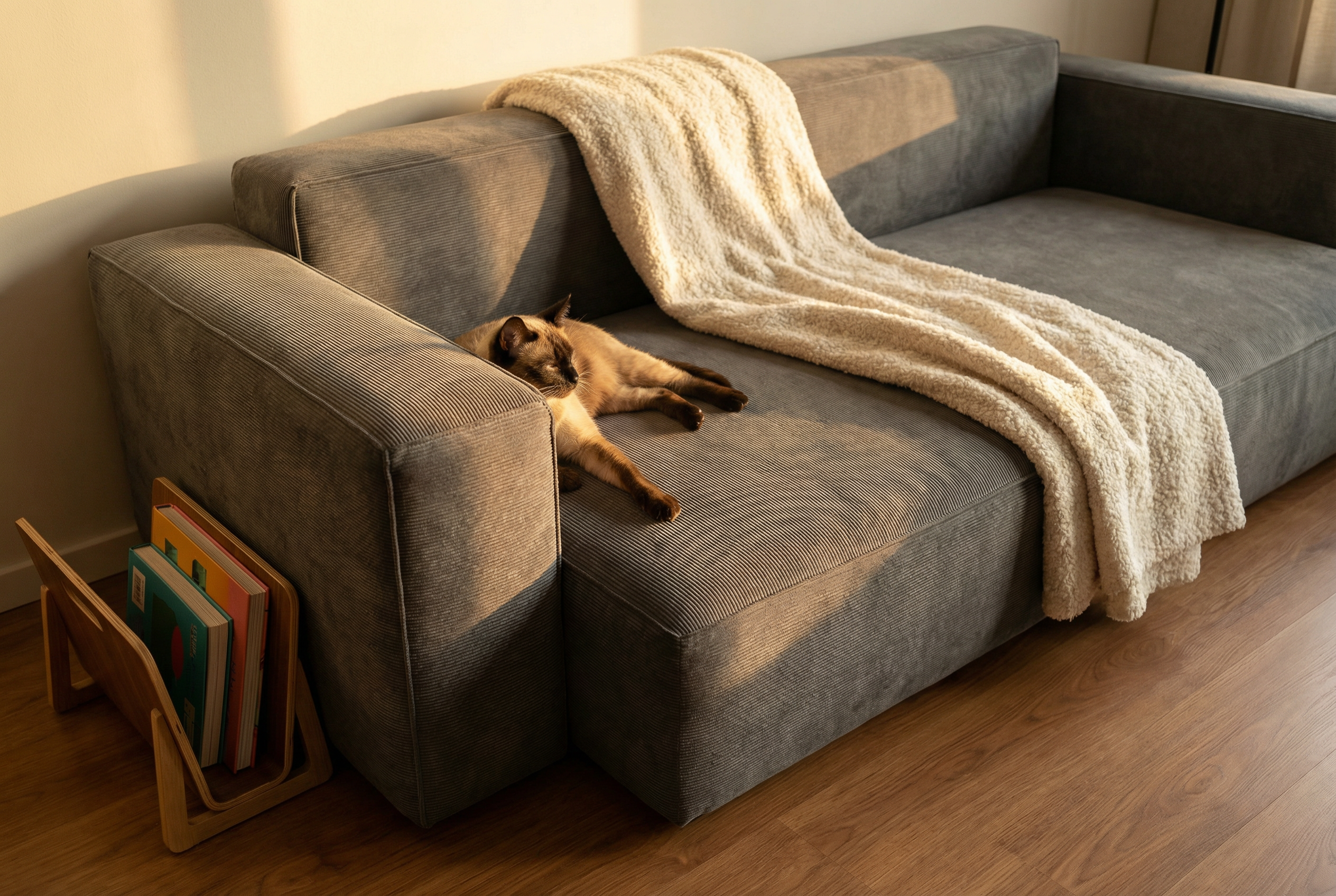 Modulaire bank Harvey 4-zits met slaapfunctie