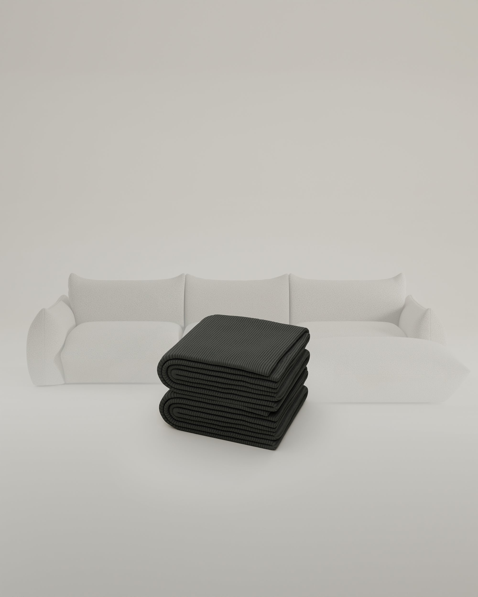 Stoffen bekleding - Modulaire Bank Luma L 4-zits met Slaapfunctie