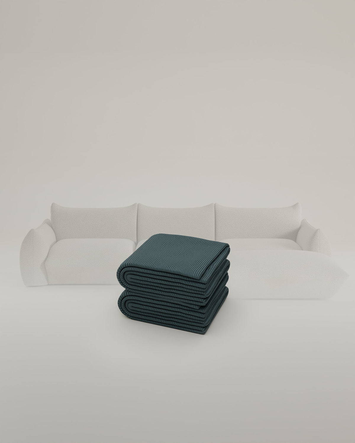 Stoffen bekleding - Modulaire Bank Luma L 4-zits met Slaapfunctie