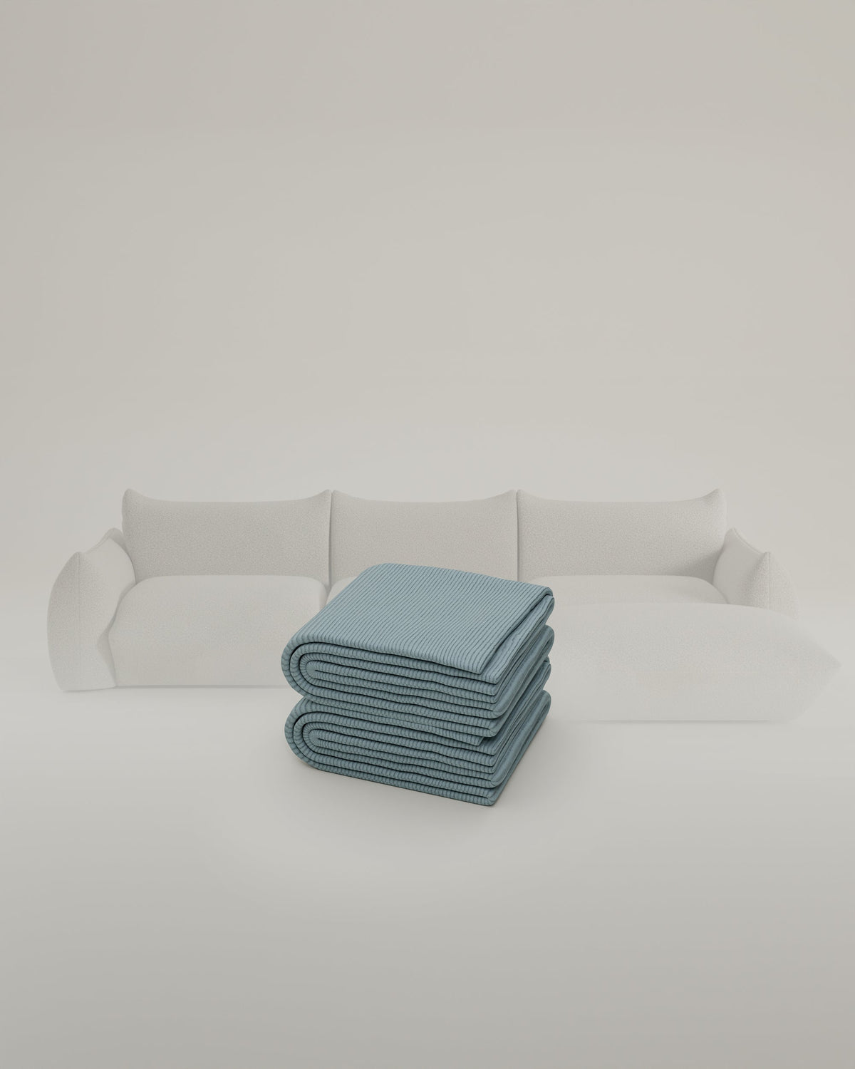 Stoffen bekleding - Modulaire Bank Luma L 4-zits met Slaapfunctie