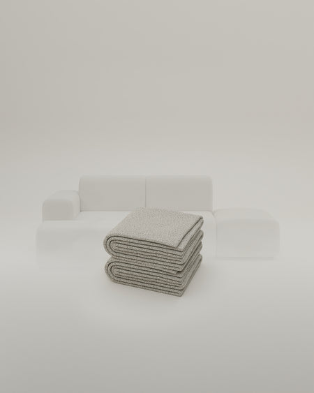 Stoffen bekleding - Modulaire hoekbank Nina 4-zits Mini