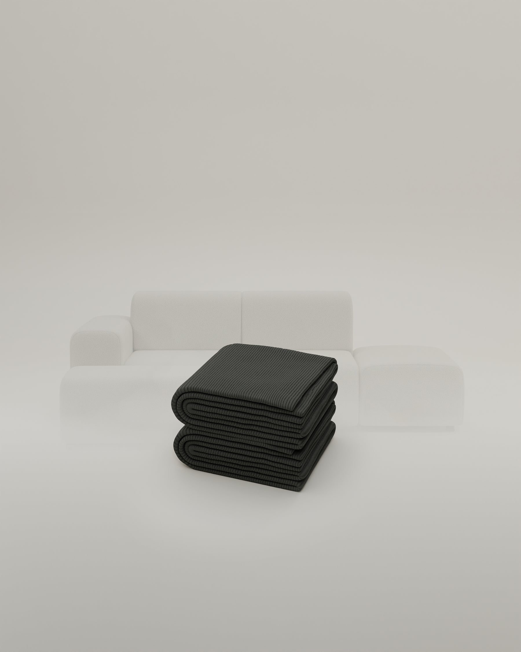 Stoffen bekleding - Modulaire hoekbank Nina 4-zits Mini