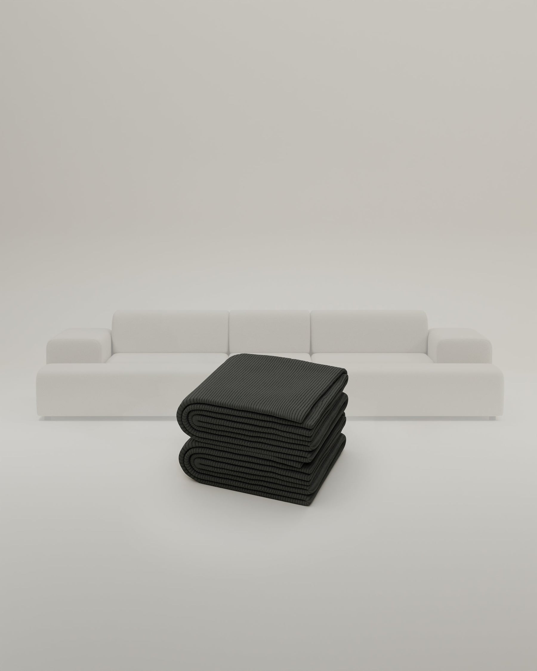 Stoffen bekleding - Modulaire bank Nina U-vorm / woongedeelte met slaapfunctie