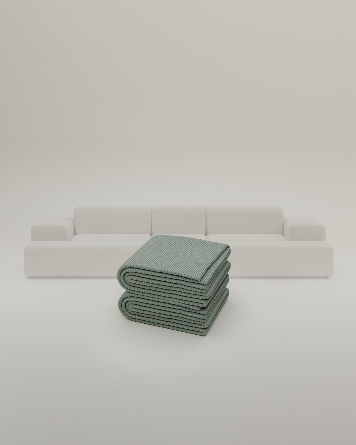 Stoffen bekleding - Modulaire bank Nina U-vorm / woongedeelte met slaapfunctie