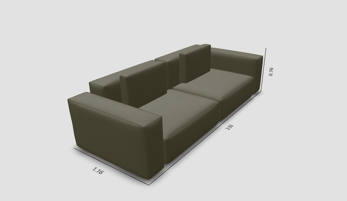 Outlet - Harvey Modular 2-Seater Sofa