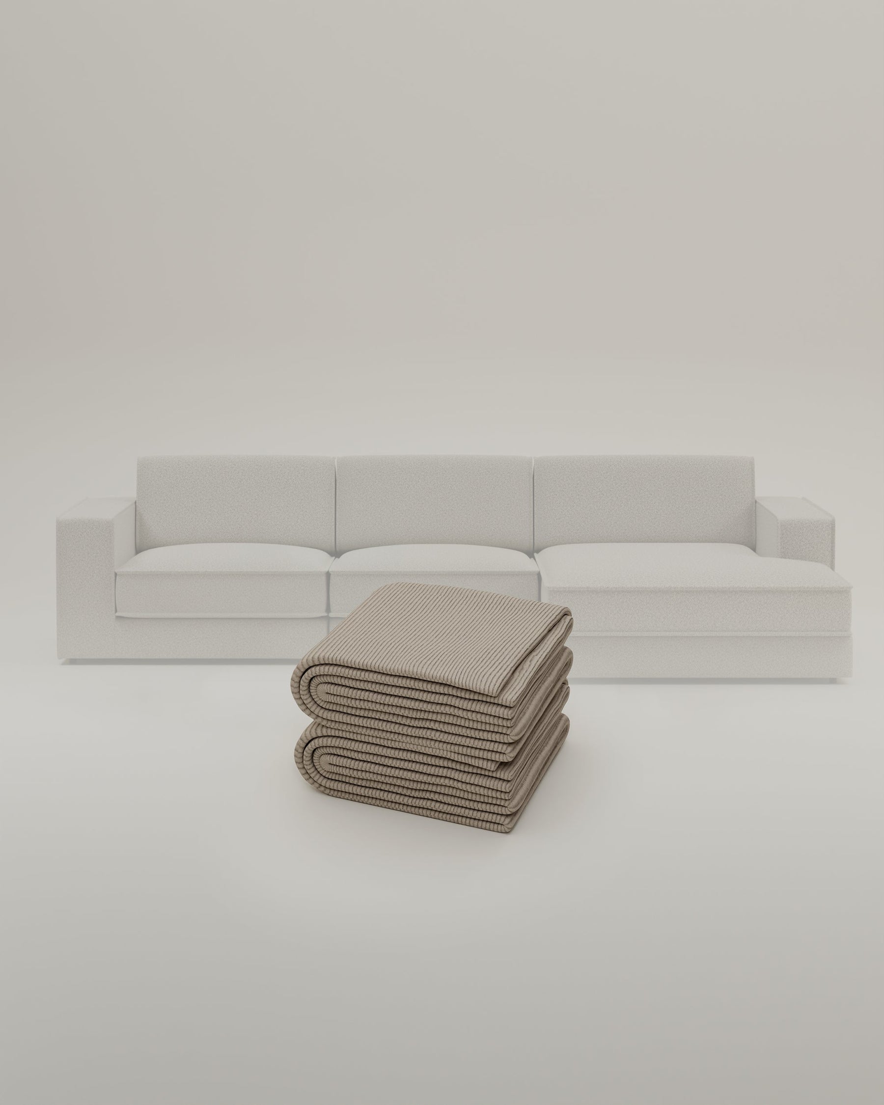 Stoffen bekleding - Modulaire bank Terra L 4-zits met slaapfunctie