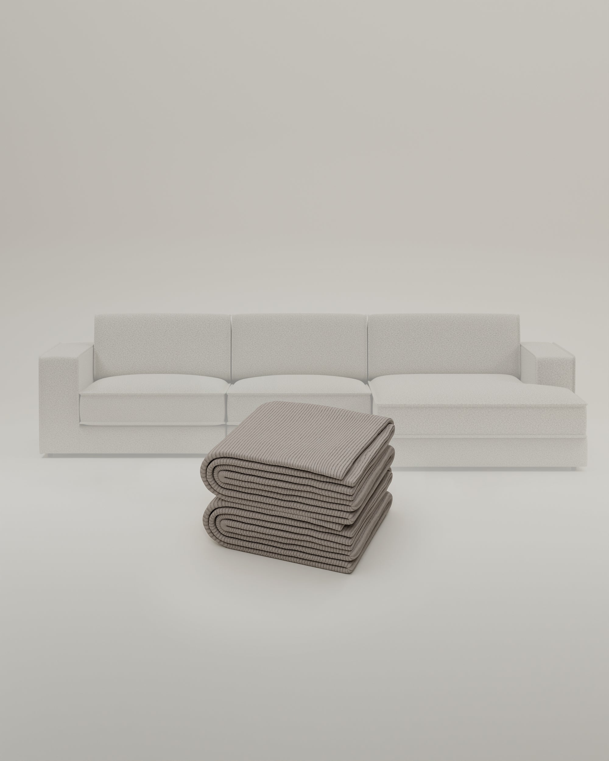 Stoffen bekleding - Modulaire bank Terra L 4-zits met slaapfunctie