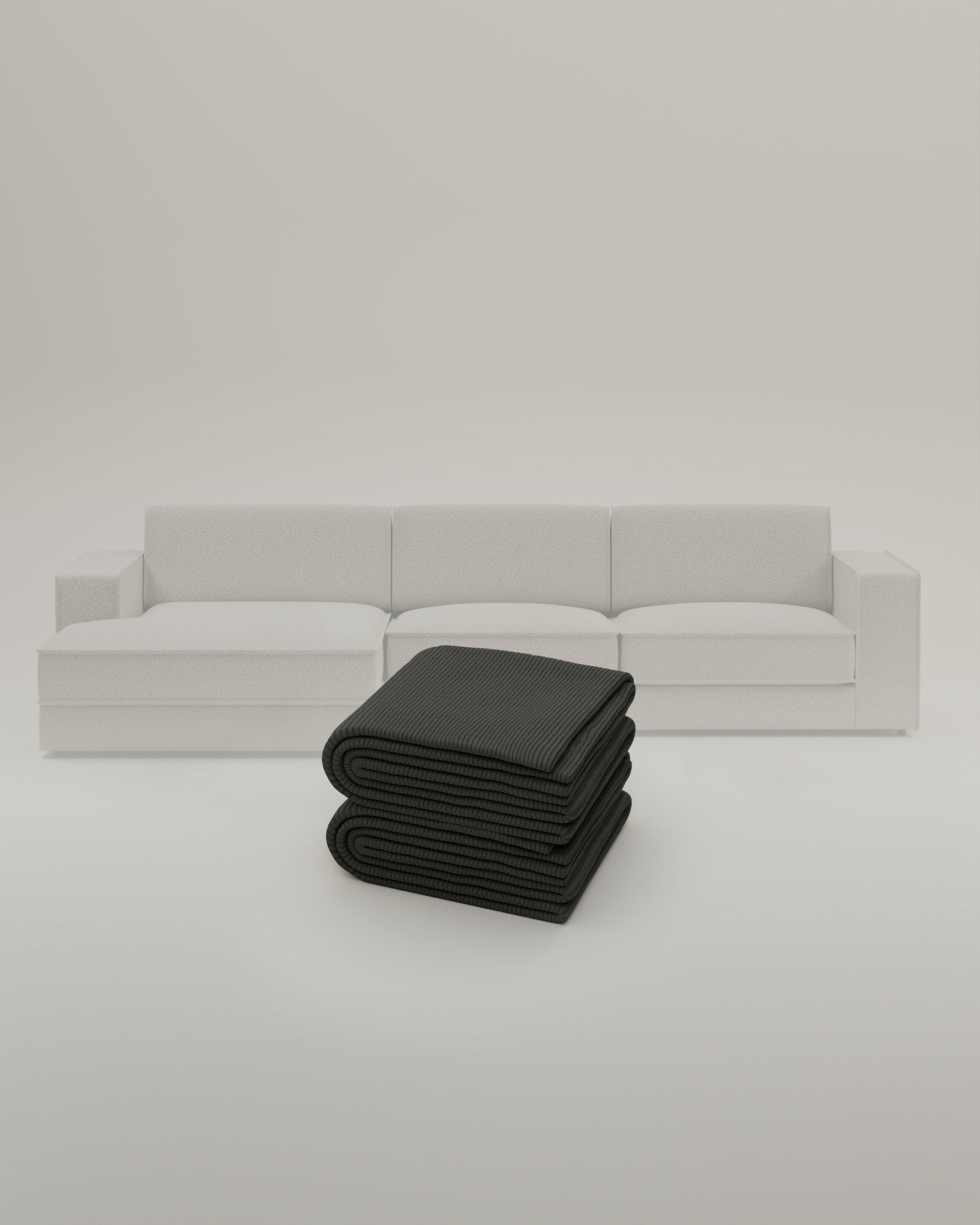 Stoffen bekleding - Modulaire bank Terra L 4-zits met slaapfunctie