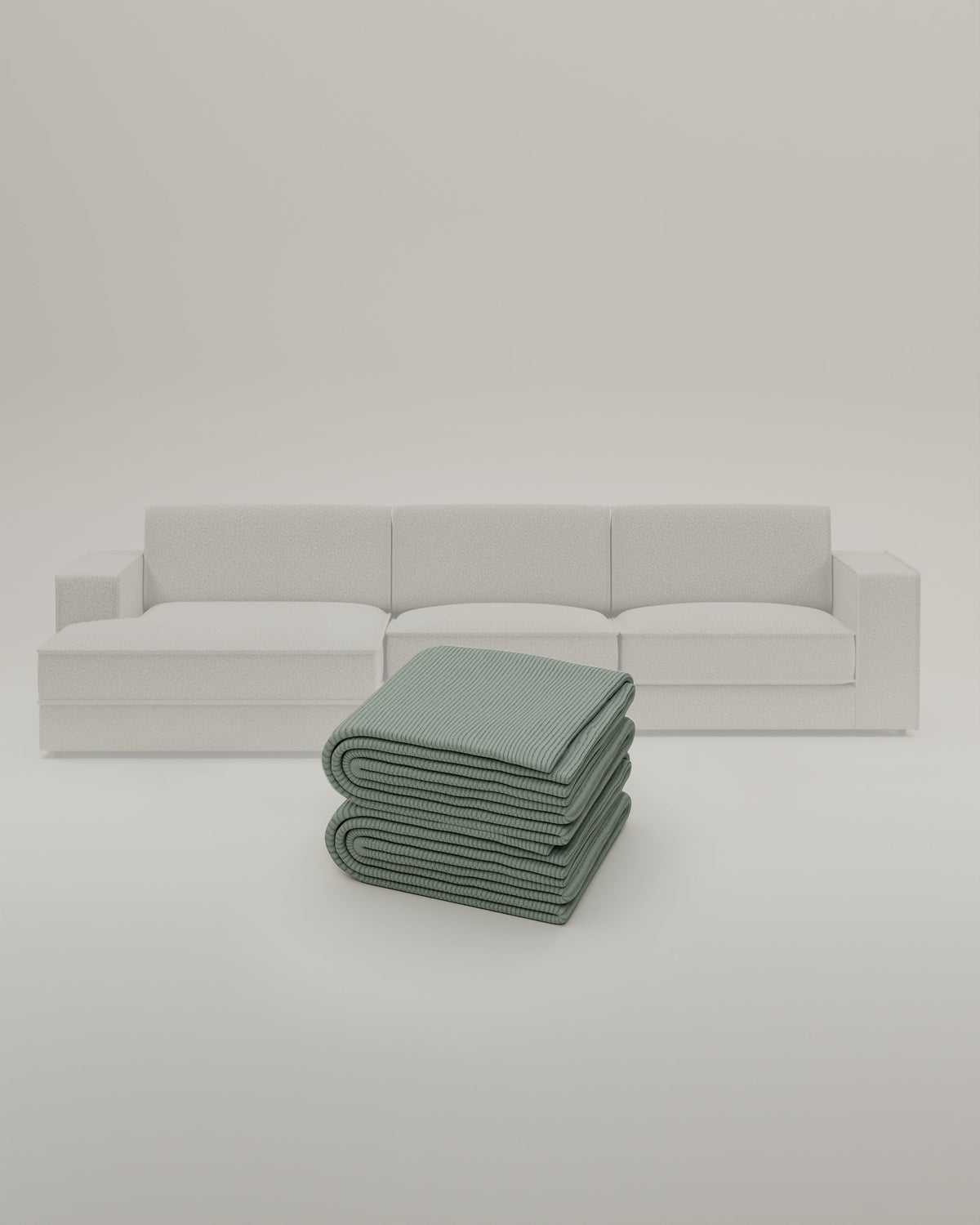 Stoffen bekleding - Modulaire bank Terra L 4-zits met slaapfunctie