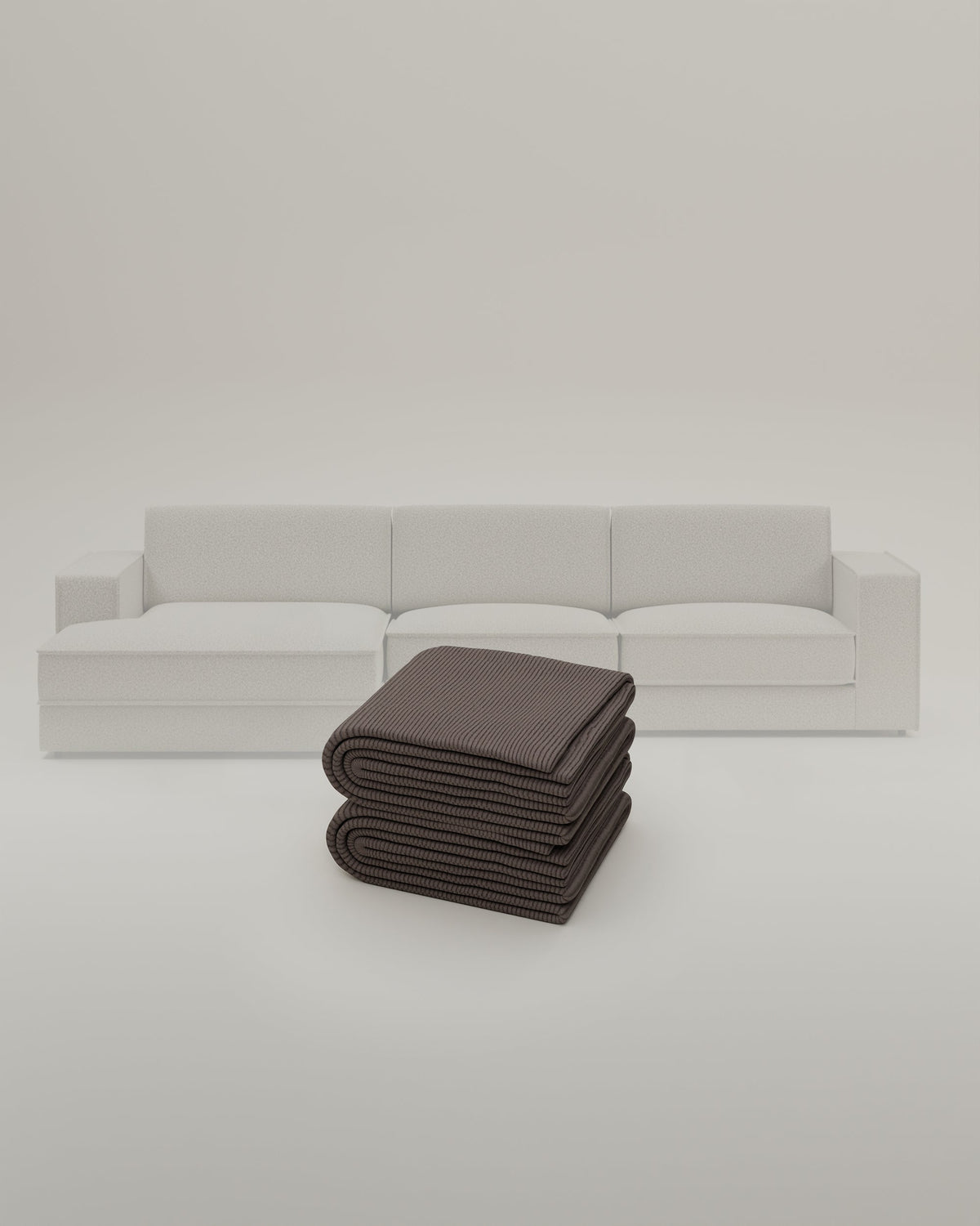 Stoffen bekleding - Modulaire bank Terra L 4-zits met slaapfunctie
