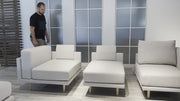 Donna U modulaire sofa met slaapfunctie