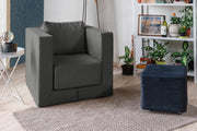 Modularer Sofa-Sessel Alex mit Schlaffunktion - Anthrazit-Mollia - Livom