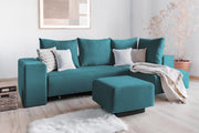 Modulares Sofa Amelie mit Schlaffunktion - Aquamarin-Mollia - Livom