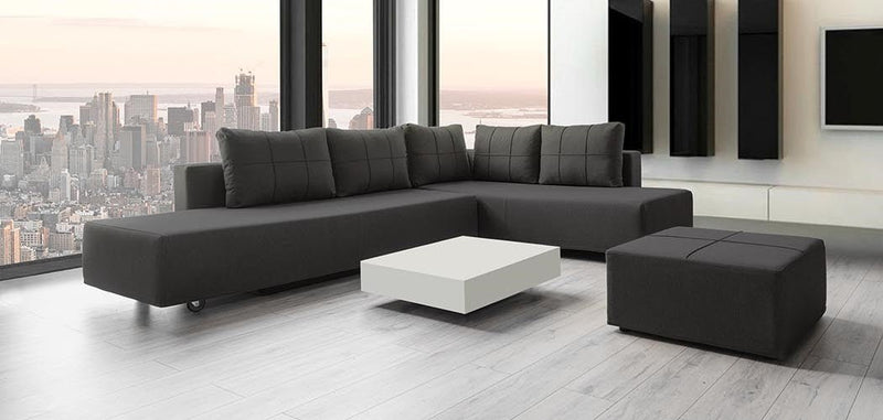 Modulares Sofa Amy mit Schlaffunktion - Anthrazit-Mollia - Livom