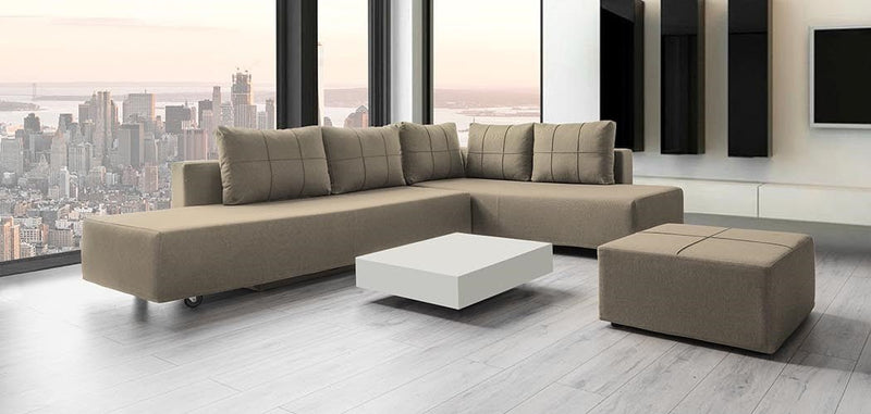 Modulares Sofa Amy mit Schlaffunktion - Beige-Mollia - Livom