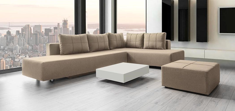 Modulares Sofa Amy mit Schlaffunktion - Latte-Velare - Livom