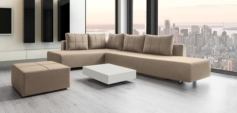 Modulares Sofa Amy mit Schlaffunktion - Latte-Velare - Livom