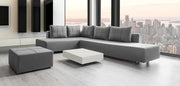 Modulares Sofa Amy mit Schlaffunktion - Mittel-Grau-Velare - Livom